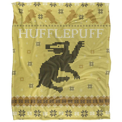 B&Q -  Hufflepuff Fair Isle Blanket Multicoloured (36In X 58In)