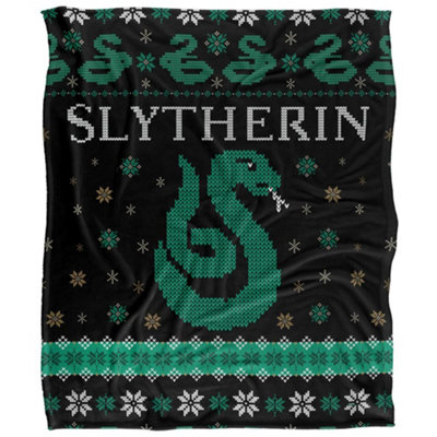 B&Q -  Slytherin Fair Isle Blanket Multicoloured (36In X 58In)