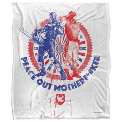  - Peacemaker Peace Out Salute Blanket Multicoloured (36In X 58In)