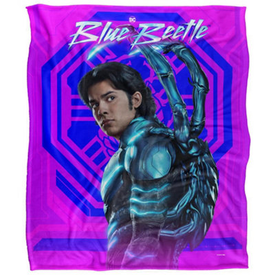  - Blue Beetle Unmasked Blanket Multicoloured (58In X 36In)