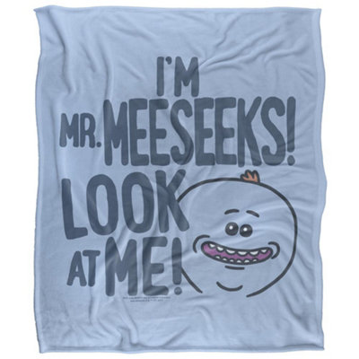  - Rick And Morty Look At Me Mr Meeseeks Blanket Multicoloured (58In X 36In)