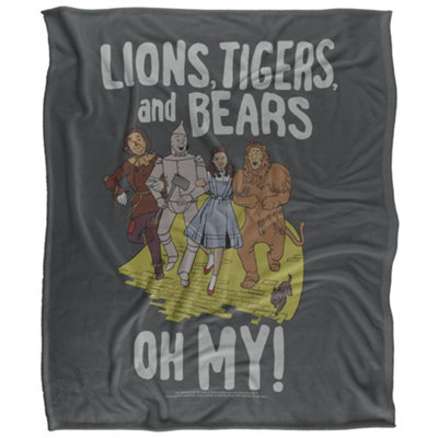  - The Wizard Of Oz LionsTigersAnd Bears Blanket Multicoloured (58In X 36In)