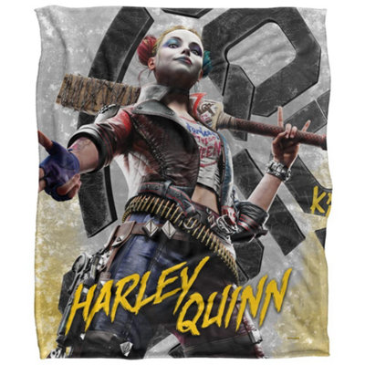  - Squad Harley Quinn Blanket Multicoloured (36In X 58In)