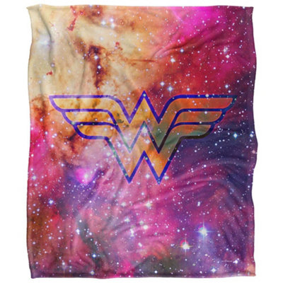  - Justice League Galaxy Logo Blanket Multicoloured (58In X 36In)