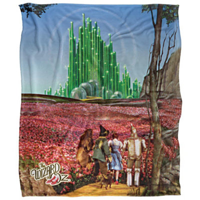  - The Wizard Of Oz Emerald City Scene Blanket Multicoloured (58In X 36In)