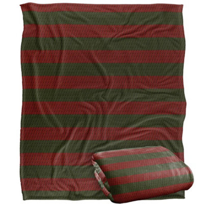  - Nightmare On Elm Street Stripes Freddy Krueger Blanket Multicoloured (58In X 36In)