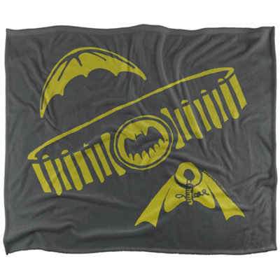 B&Q -  Batman Doodle Blanket Multicoloured (36In X 58In)