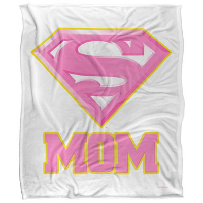 B&Q -  Superman Mom Logo Blanket Multicoloured (58In X 36In)