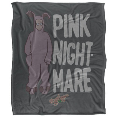  - A Christmas Story Pink Nightmare Blanket Multicoloured (36In X 58In)