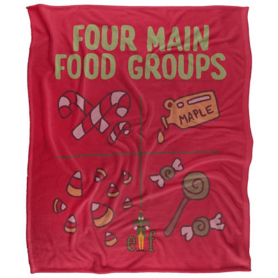  - Elf Main Food Groups Blanket Multicoloured (36In X 58In)