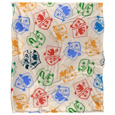 B&Q -  House Crests Blanket Multicoloured (36In X 58In)