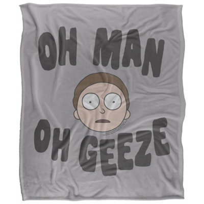  - Rick And Morty Oh Man Oh Geeze Blanket Multicoloured (36In X 58In)