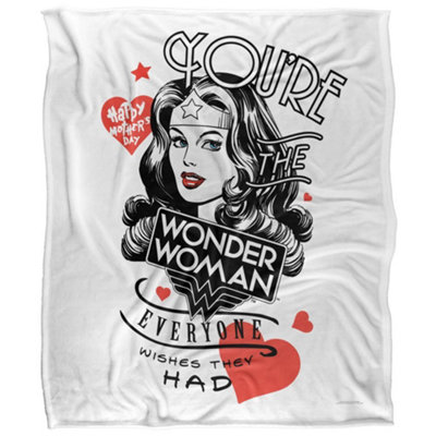  - Justice League Everyone Wishes Wonder Woman Blanket Multicoloured (58In X 36In)