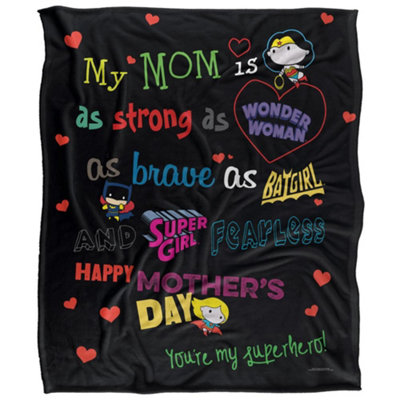  - Justice League My Mom Is Mothers Day Blanket Multicoloured (58In X 36In)