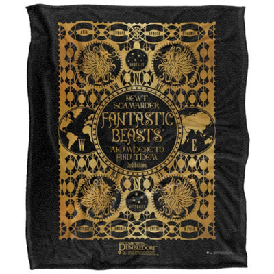  - Fantastic Beasts Art Deco Blanket Multicoloured (58In X 36In)