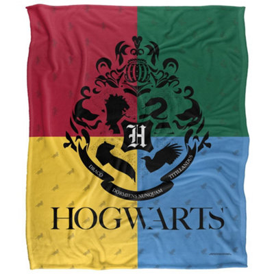 B&Q -  Hogwarts Crest Blanket Multicoloured (58In X 36In)