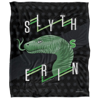 B&Q -  Slytherin Snake Blanket Multicoloured (58In X 36In)