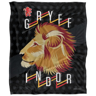B&Q -  Gryffindor Lion Blanket Multicoloured (58In X 36In)