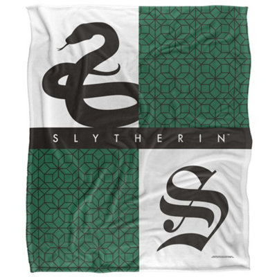 B&Q -  Slytherin Squares Blanket Multicoloured (58In X 36In)