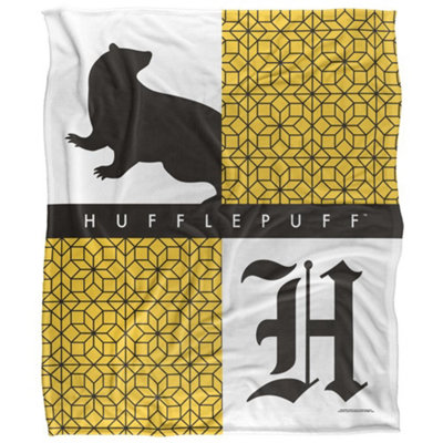B&Q -  Hufflepuff Squares Blanket Multicoloured (58In X 36In)