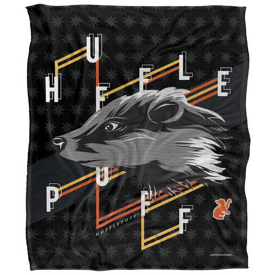 B&Q -  Hufflepuff Badger Blanket Multicoloured (58In X 36In)