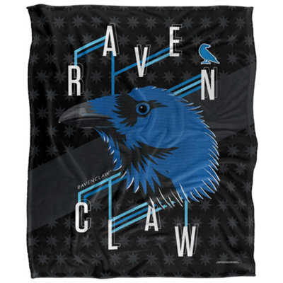 B&Q -  Ravenclaw Raven Blanket Multicoloured (58In X 36In)