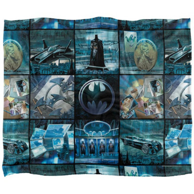 B&Q -  Batman Batcave Montage Blanket Multicoloured (58In X 36In)
