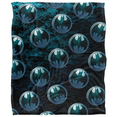 B&Q -  Batman Repeat Logo Blanket Multicoloured (58In X 36In)