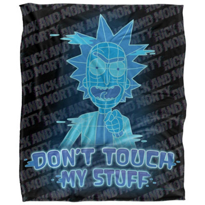  - Rick And Morty Dont Touch My Stuff Blanket Multicoloured (36In X 58In)