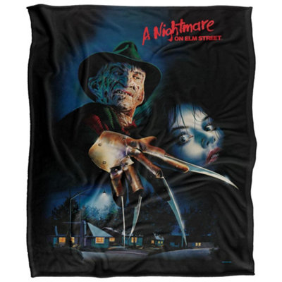  - Nightmare On Elm Street Poster Freddy Krueger Blanket Multicoloured (36In X 58In)
