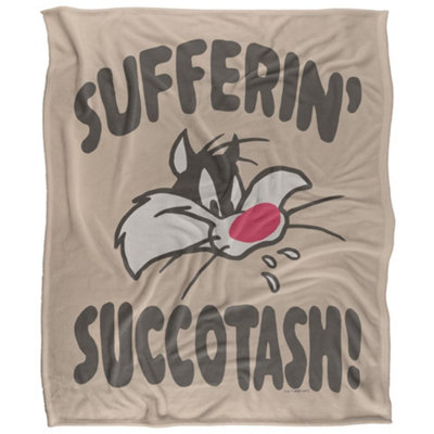 - Looney Tunes Sufferin Succotash Doodle Blanket Multicoloured (36In X 58In)