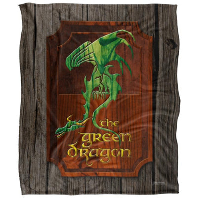  - Lord Of The Rings The Green Dragon Sign Blanket Multicoloured (36In X 58In)