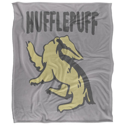 B&Q -  Hufflepuff Doodle Blanket Multicoloured (36In X 58In)
