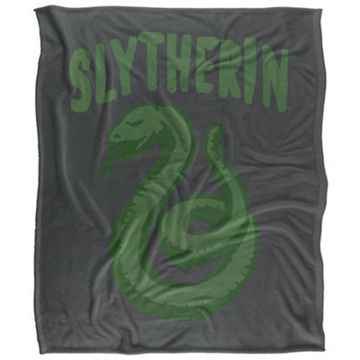 B&Q -  Slytherin Doodle Blanket Multicoloured (36In X 58In)