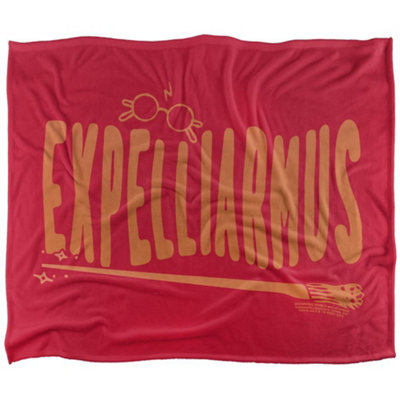 B&Q -  Expelliarmus Wand Blanket Multicoloured (36In X 58In)