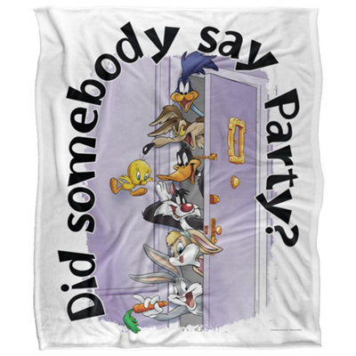  - Looney Tunes Did Somebody Say Party Blanket Multicoloured (36In X 58In)