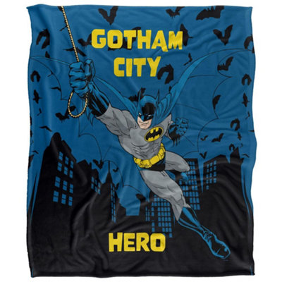 B&Q -  Batman Gotham City Hero Blanket Multicoloured (36In X 58In)