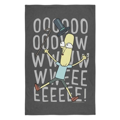  - Rick And Morty Graphic Print Mr. Poopybutthole Blanket Multicoloured (147Cm X 91Cm)
