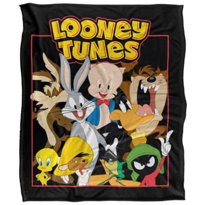  - Looney Tunes Silky Group Throw Multicoloured (152Cm X 127Cm)