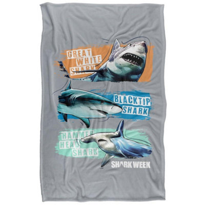  - Shark Week Silky Blanket Multicoloured (147Cm X 91Cm)