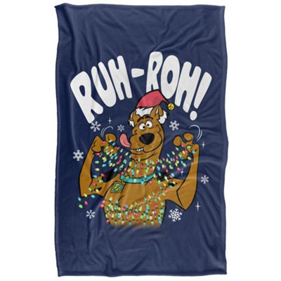  - Scooby Doo Ruh Roh Christmas Throw Multicoloured (147Cm X 91Cm)