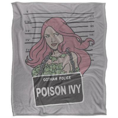 B&Q -  Batman Line Up Poison Ivy Blanket Multicoloured (58In X 36In)
