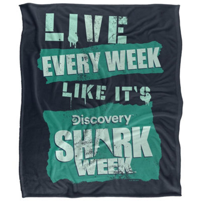  - Shark Week Live Every Week Blanket Multicoloured (58In X 36In)