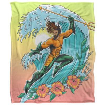  - Aquaman Surf Blanket Multicoloured (36In X 58In)