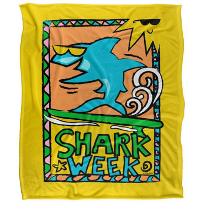  - Shark Week Surf Blanket Multicoloured (36In X 58In)