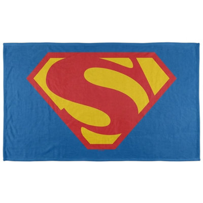 B&Q -  Superman Shield Blanket Multicoloured (147Cm X 91Cm)