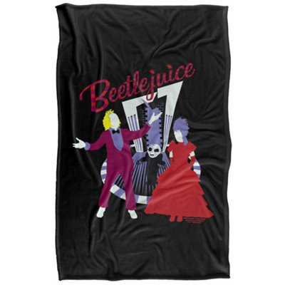  - Beetlejuice Silky Wedding Bells Blanket Multicoloured (58In X 36In)