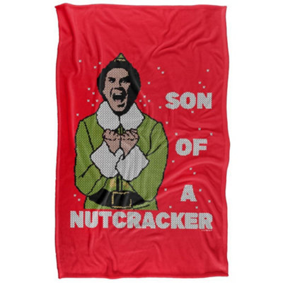  - Elf Son Of A Nutcracker Fleece Buddy Throw Multicoloured (60In X 50In)