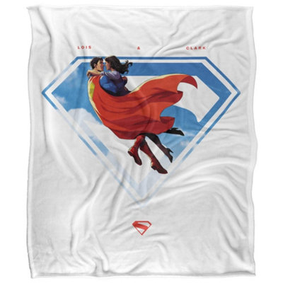 B&Q -  Superman Shield Lois Lane Blanket Multicoloured (147Cm X 91Cm)