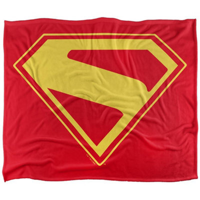 B&Q -  Superman Shield Blanket Gold (152Cm X 127Cm)